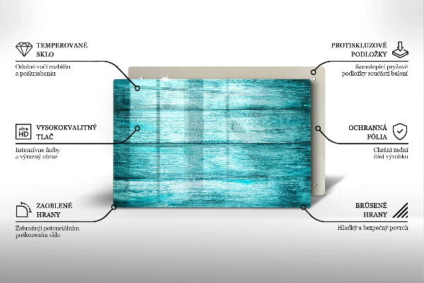 Protetor para fogão de vidro Tábuas de madeira vintage