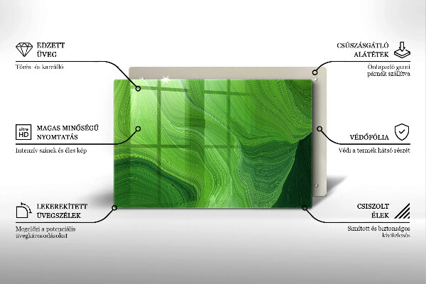 Protetor de fogão de vidro Textura abstrata
