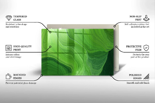 Protetor de fogão de vidro Textura abstrata