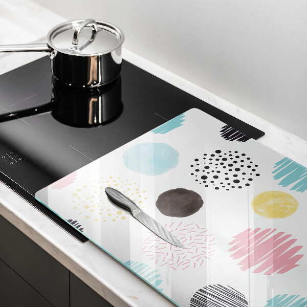 Protetor para fogão de vidro Formas pintadas