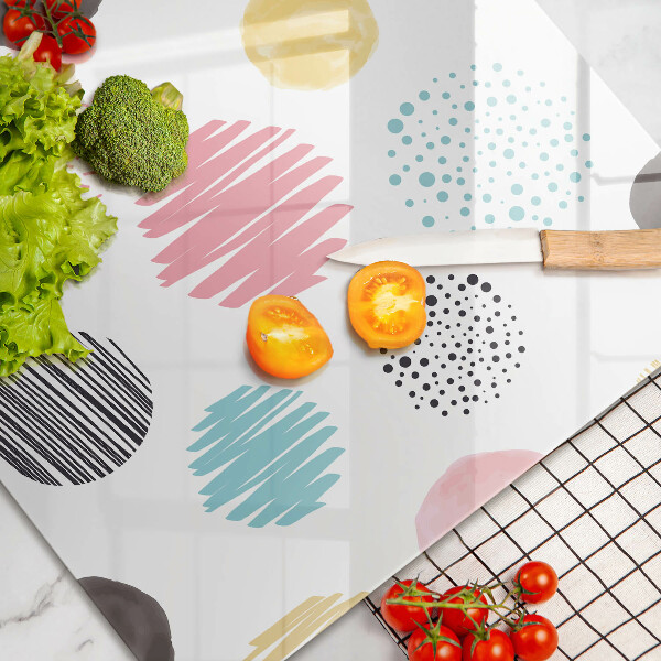 Protetor para fogão de vidro Formas pintadas