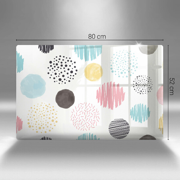 Protetor para fogão de vidro Formas pintadas