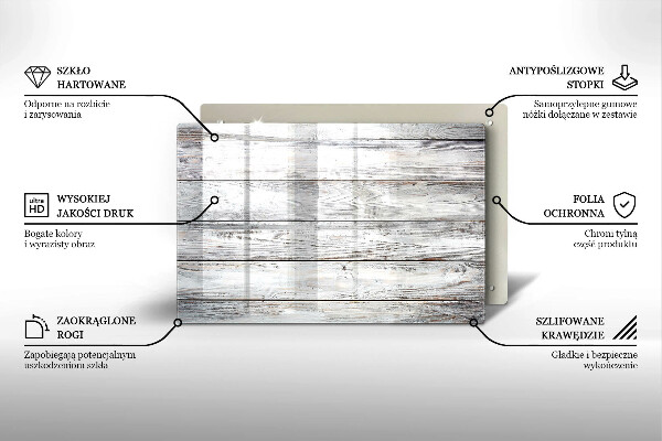 Cobertura placa vitrocerámica Tábuas de madeira leves
