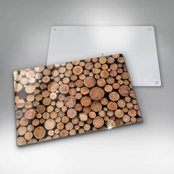 Protetor de fogão de vidro Troncos de árvores