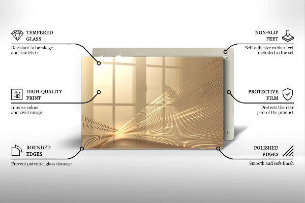 Protetor para fogão de vidro Abstração moderna