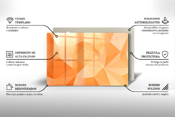 Protetor de fogão de vidro Fundo geométrico