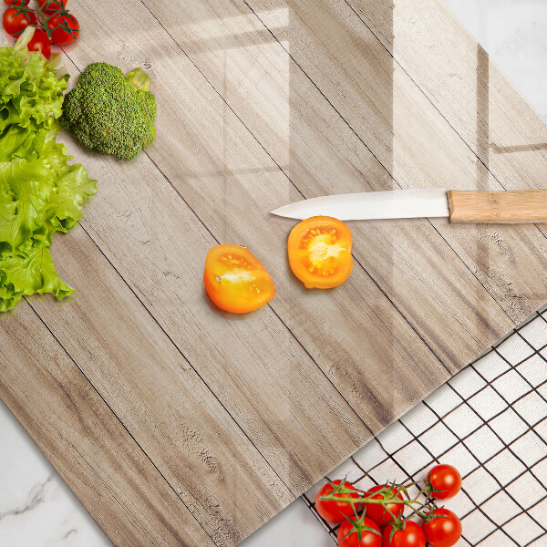 Protetor em vidro para fogão Tábuas de madeira