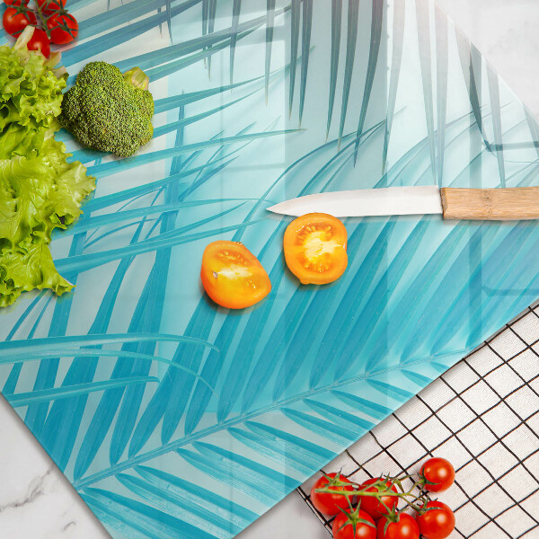 Protetor de fogão de vidro Folhas pastéis