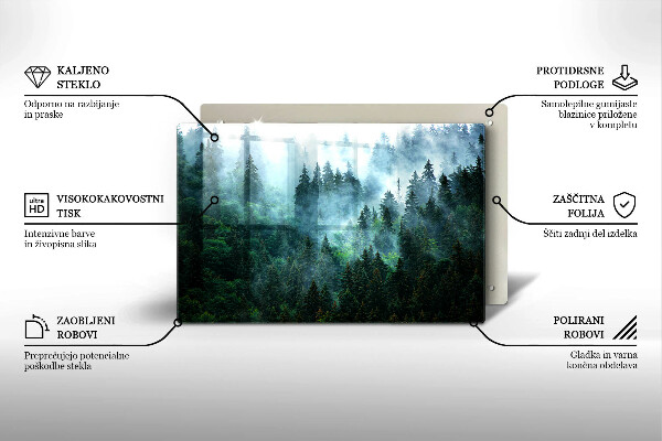 Cobertura placa vitrocerámica Floresta no nevoeiro