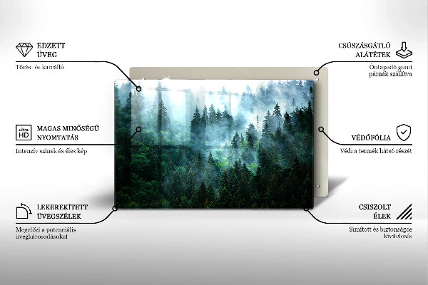 Cobertura placa vitrocerámica Floresta no nevoeiro