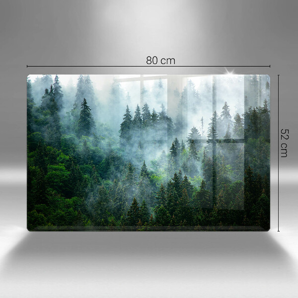 Cobertura placa vitrocerámica Floresta no nevoeiro