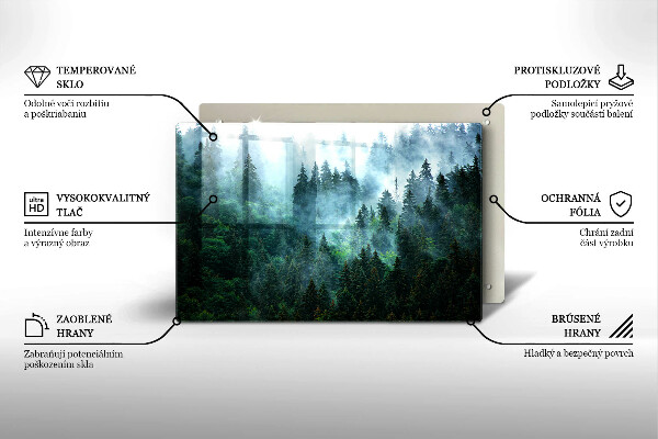 Cobertura placa vitrocerámica Floresta no nevoeiro
