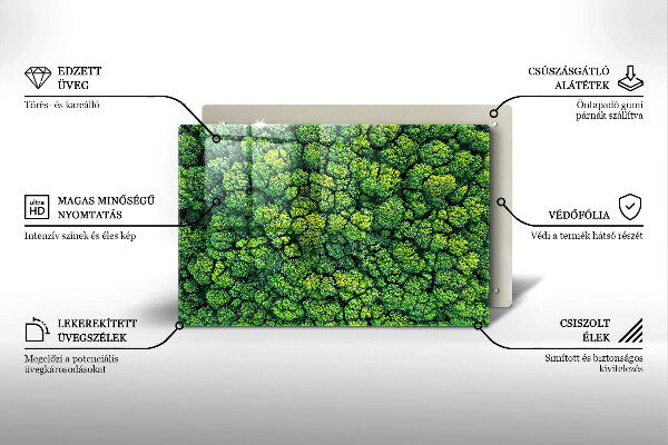 Protetor de fogão de vidro A natureza planta musgo