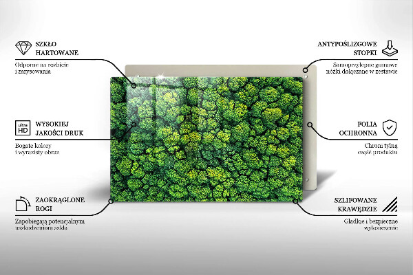 Protetor de fogão de vidro A natureza planta musgo