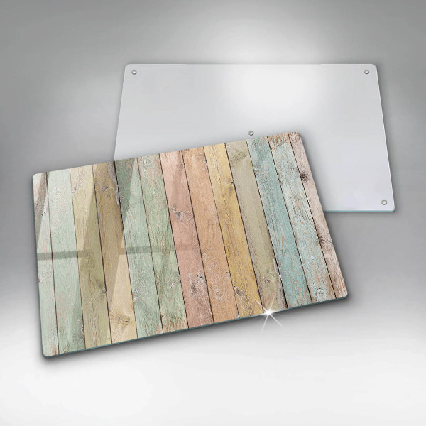 Protetor em vidro para fogão Placas vintage coloridas