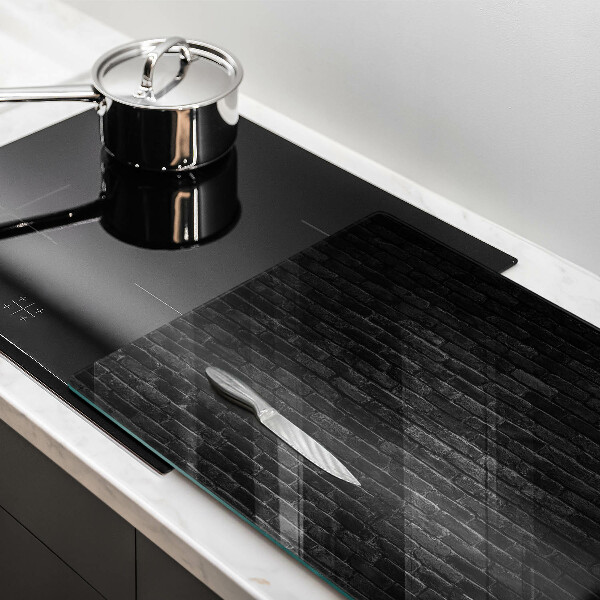 Protetor para fogão de vidro parede de tijolos