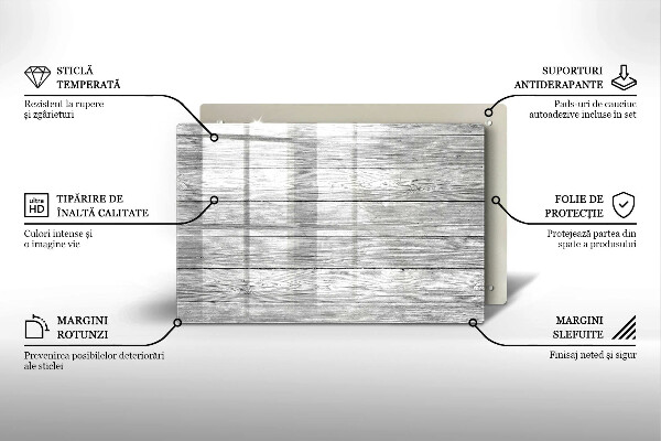 Protetor para fogão de vidro Tábuas de madeira velhas