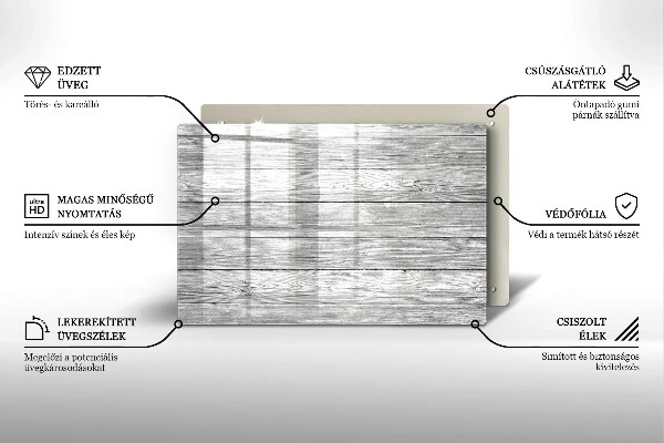 Protetor para fogão de vidro Tábuas de madeira velhas