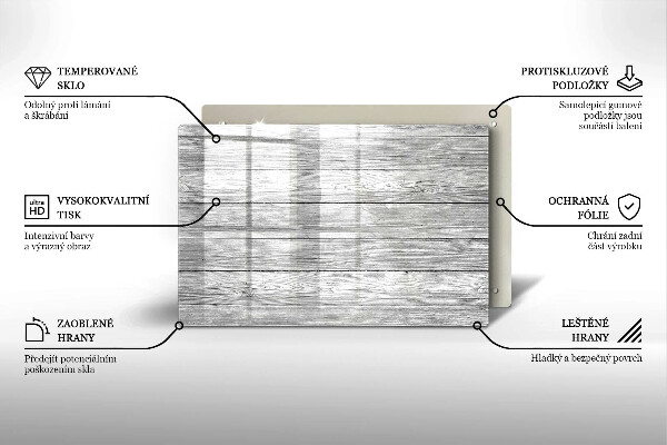 Protetor para fogão de vidro Tábuas de madeira velhas