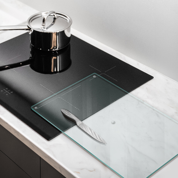 Vidro transparente para placa de indução na cozinha 52x30 cm