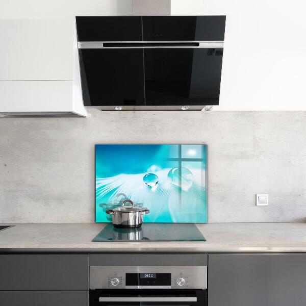 Painel para cozinha Folhas verdes depois da chuva