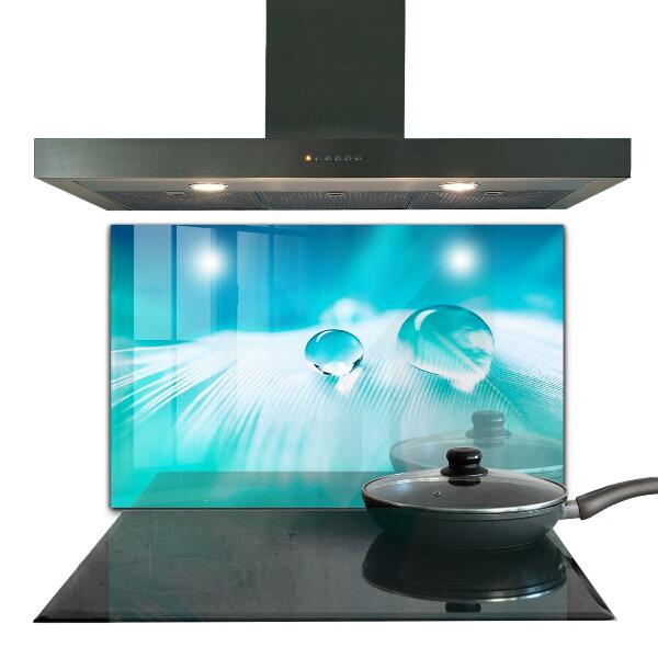 Painel para cozinha Folhas verdes depois da chuva