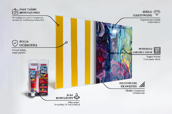 Painel cozinha Abstração colorida