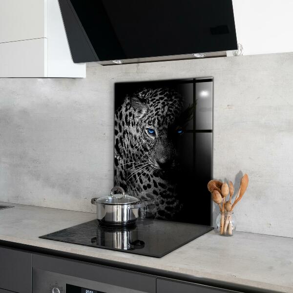 Backsplash cozinha Gato selvagem pantera escura