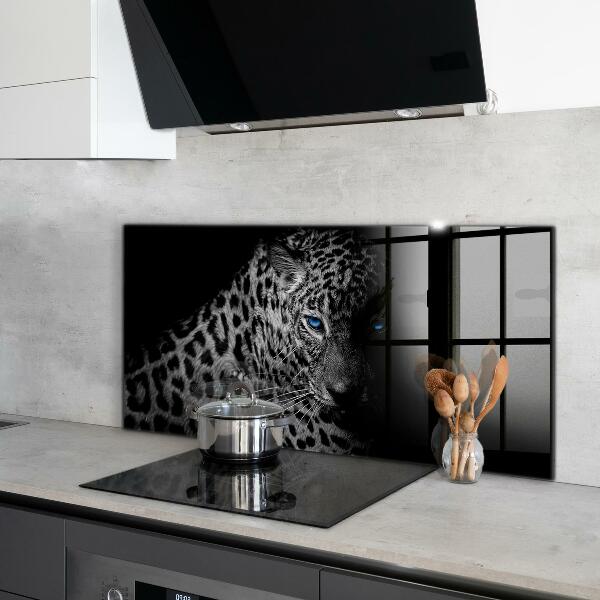 Backsplash cozinha Gato selvagem pantera escura