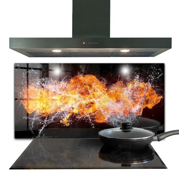 Painel para cozinha A Batalha dos Elementos: Fogo e Água