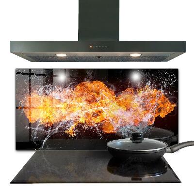 Painel para cozinha A Batalha dos Elementos: Fogo e Água