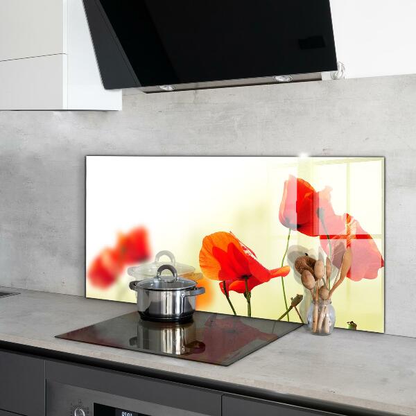 Painel cozinha Gotas de orvalho em uma rosa vermelha