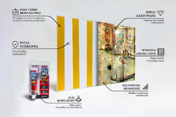 Backsplash cozinha Pintura vintage de Veneza, Itália