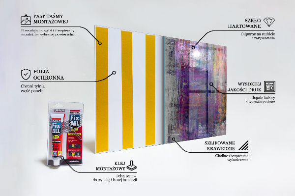 Painel cozinha Pintura abstrata