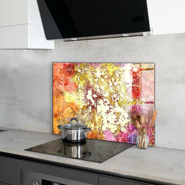 Painel para cozinha Abstração Laranja