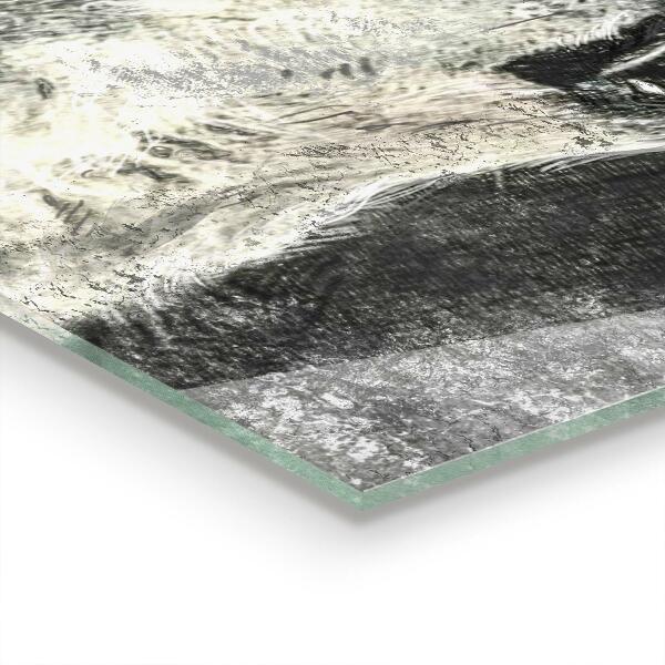 Painel para cozinha Ilustração do lobo canadense