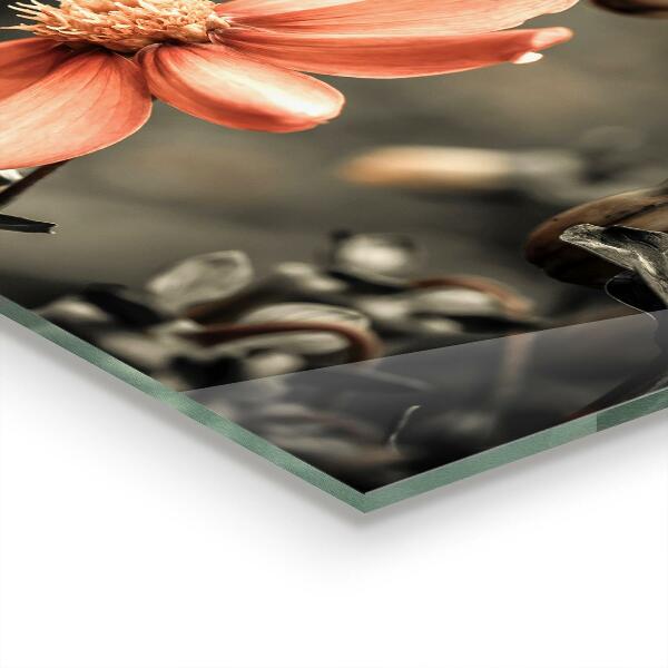 Painel cozinha Planta de papoula vintage