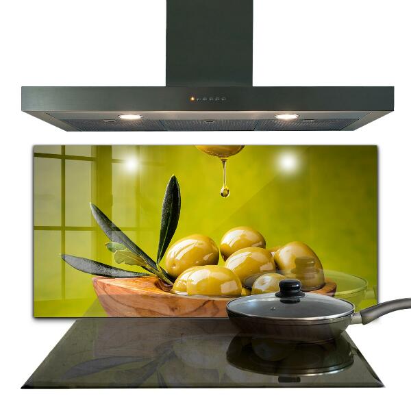 Painel cozinha Azeitonas verdes frescas