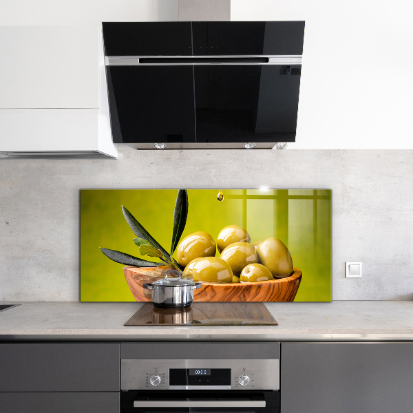 Painel cozinha Azeitonas verdes frescas