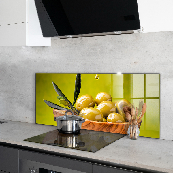 Painel cozinha Azeitonas verdes frescas