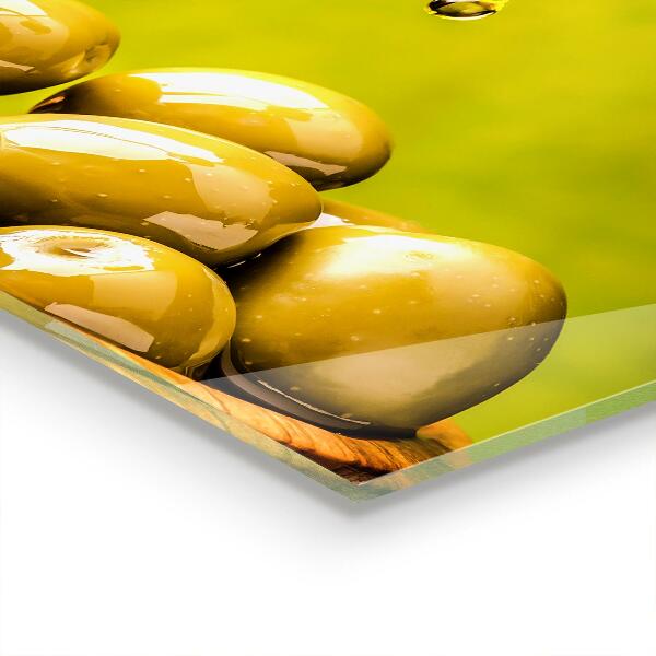 Painel cozinha Azeitonas verdes frescas