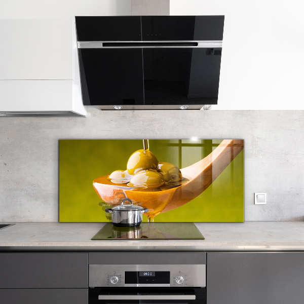 Painel para cozinha Azeite de oliva recém-prensado
