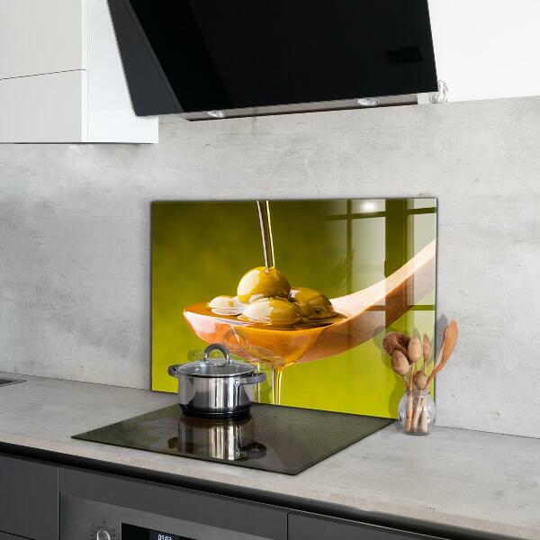 Painel para cozinha Azeite de oliva recém-prensado