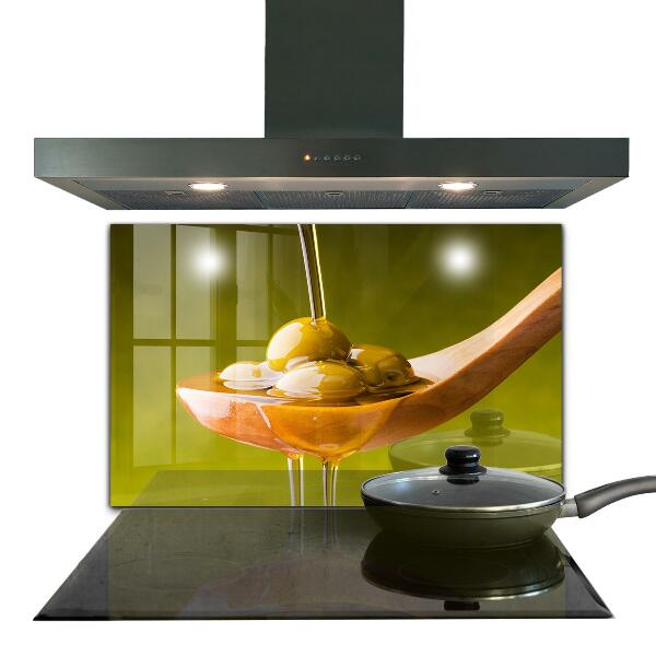 Painel para cozinha Azeite de oliva recém-prensado