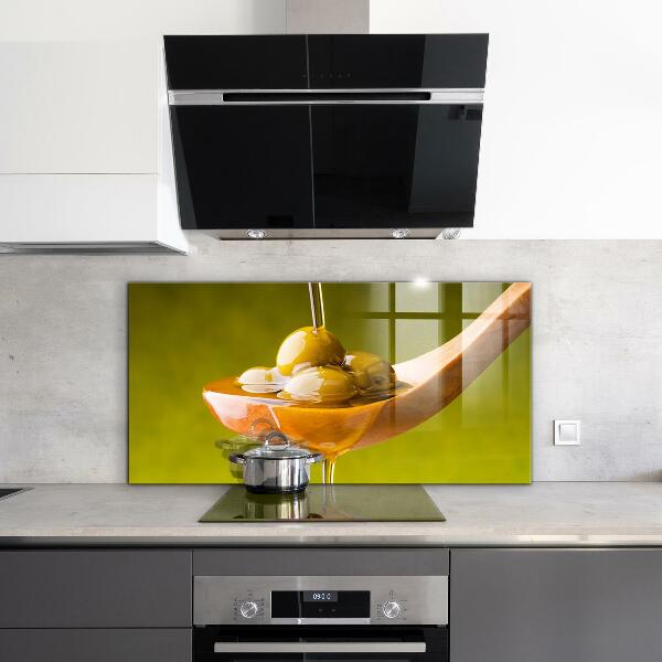 Painel para cozinha Azeite de oliva recém-prensado
