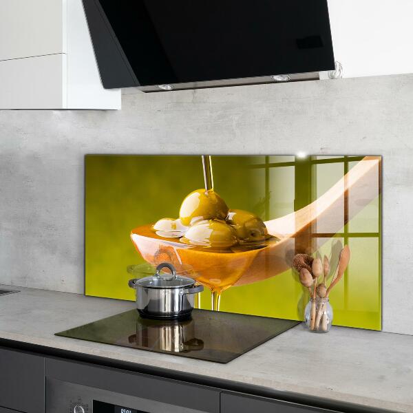 Painel para cozinha Azeite de oliva recém-prensado