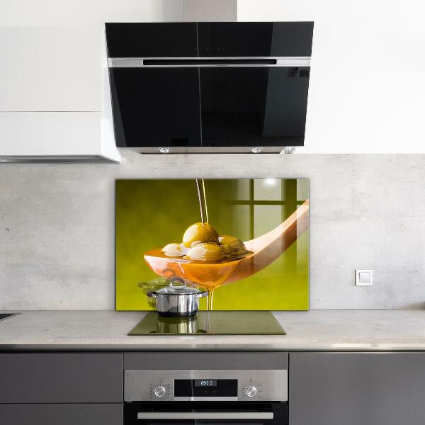 Painel para cozinha Azeite de oliva recém-prensado