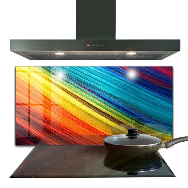 Painel de vidro para a cozinha Model Grafic Curcubeu Colorat