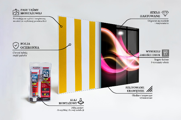 Painel cozinha Vibração Abstrata Moderna