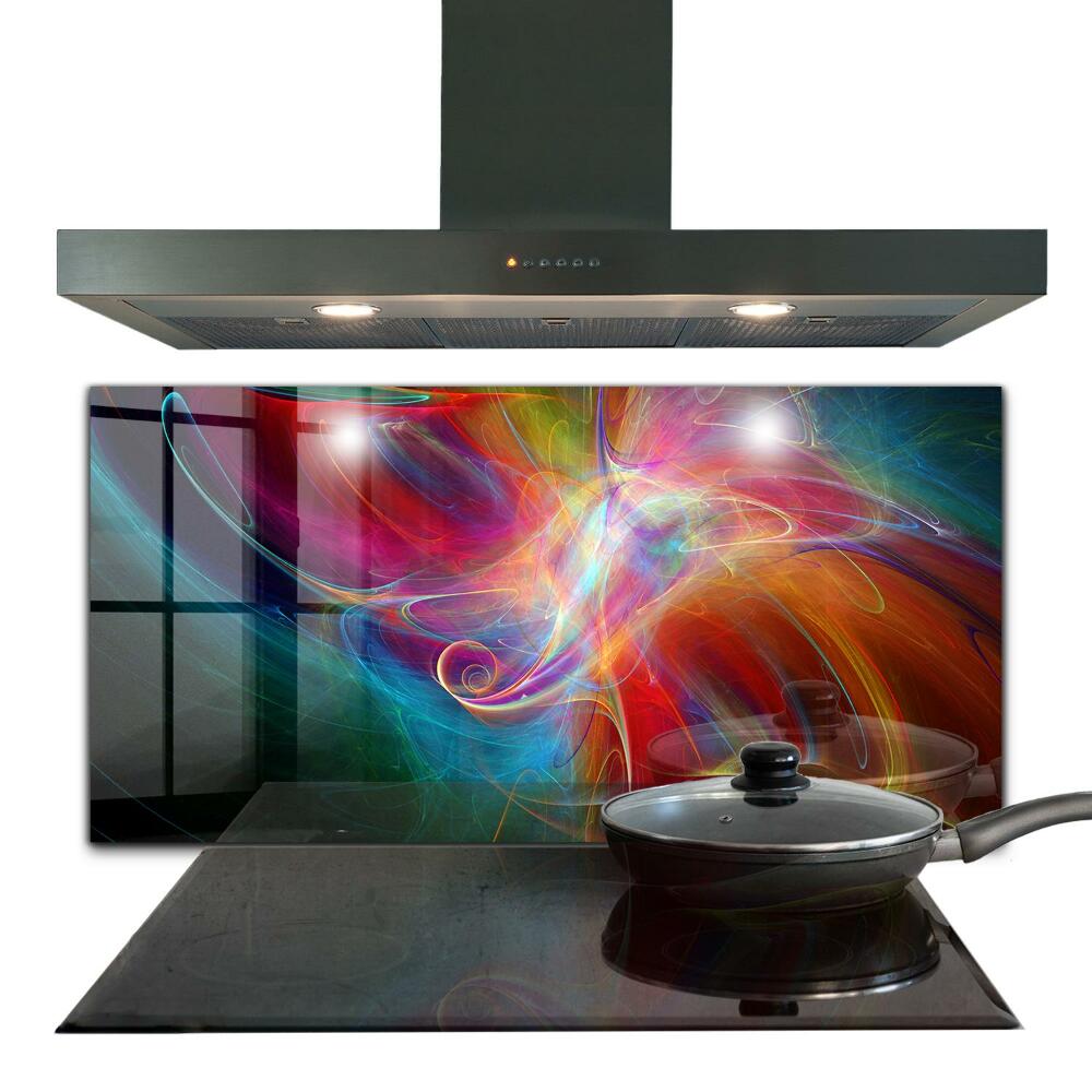 Painel de vidro para a cozinha Energie Vibrantă Abstractă